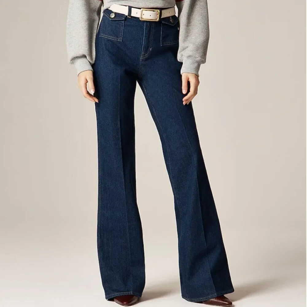 J.Crew Vintage Flare Jean with Flap Pockets Rinse Wash – Size 24– NWT